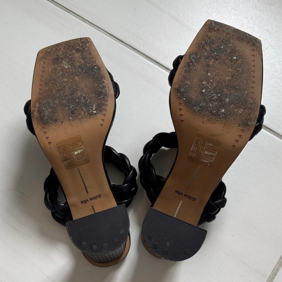 Dolce Vita Black Braided Heels - Picture 6 of 6